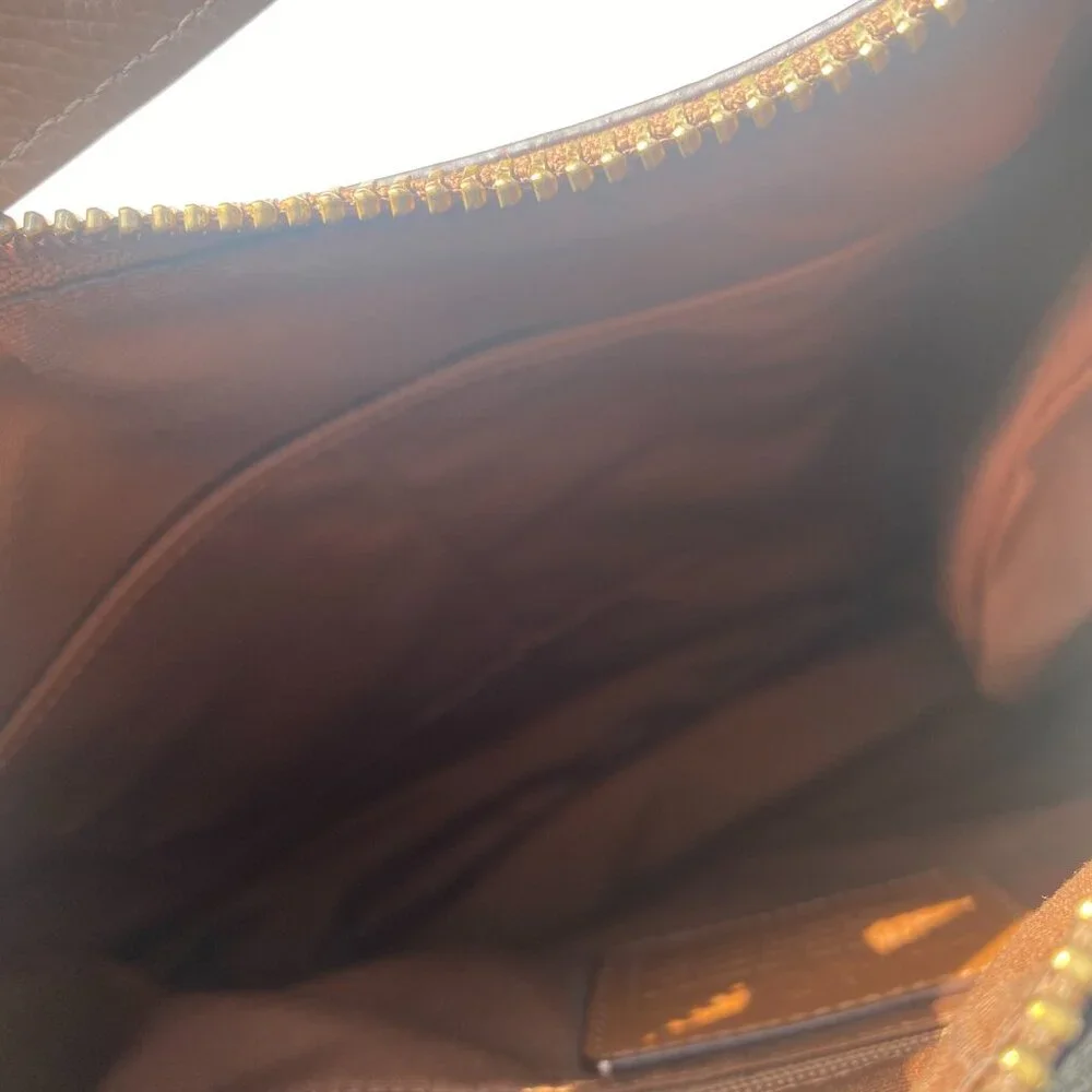 Coach Brown Signature Coated Canvas and Leather Harley Hobo - Picture 11 of 16